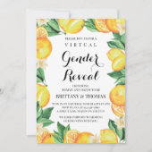 Invitation de Révélation du Sexe Citrons Texte Per (Devant)