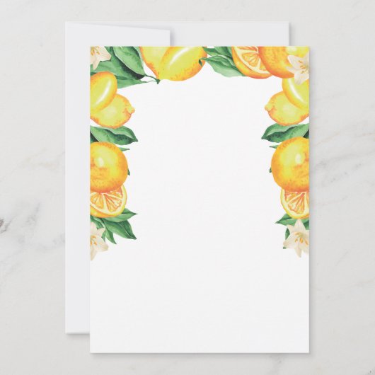 Invitation de Révélation du Sexe Citrons Texte Per (Dos)