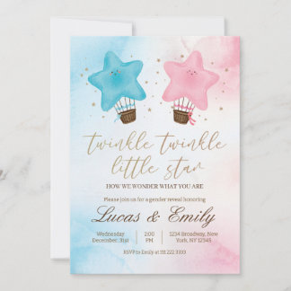 Invitation de révélation du sexe de bébé Étoile sc