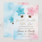 Invitation de Révélation du Sexe de Bébé Twinkle L (Devant / Derrière)