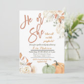 Invitation de Révélation du Sexe de Citrouille Fêt (Debout devant)