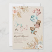 Invitation de révélation du sexe de l'ours en herb (Devant)