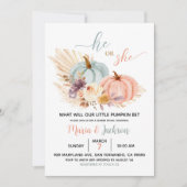 Invitation de révélation du sexe du bébé citrouill (Devant)