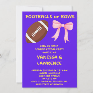 Invitation de révélation du sexe 'Footballs ou Rub