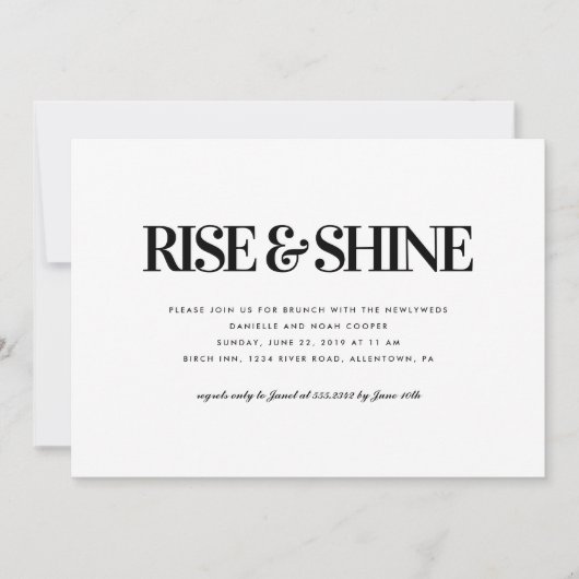 Invitation de Rise and Shine Brunch (Devant)