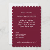 Invitation de Robbie Burns Highland (Dos)