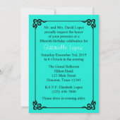 Invitation de robe de boule de Quinceanera de (Dos)