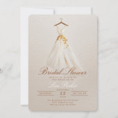 Invitation de robe de douche de mariée d'automne a (Devant)