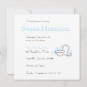 Invitation de robe de mariage de Fête de la mariée (Dos)