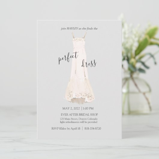 Invitation de robe de mariée (Debout devant)