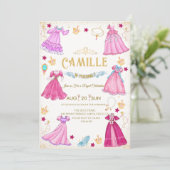 Invitation de robe de princesse pour l'anniversair (Debout devant)
