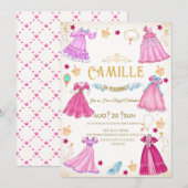 Invitation de robe de princesse pour l'anniversair (Devant / Derrière)