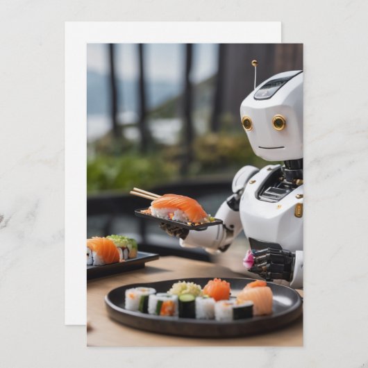invitation de robot sushi (Devant / Derrière)