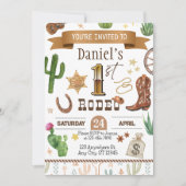 Invitation de Rodeo First Birthday Party (Devant)