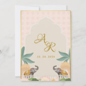 Invitation de Roka Sikh sur le thème Mughal pastel (Dos)