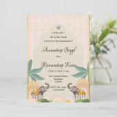 Invitation de Roka Sikh thème Mughal pastel royal (Debout devant)