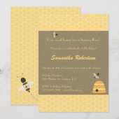 Invitation de ronflement d'anniversaire d'abeilles (Devant / Derrière)