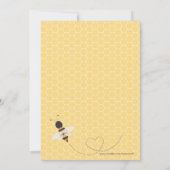 Invitation de ronflement d'anniversaire d'abeilles (Dos)