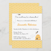 Invitation de ronflement d'anniversaire d'abeilles (Devant / Derrière)