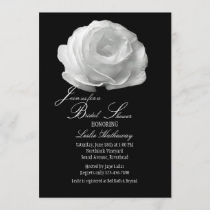 Invitation de rose blanc