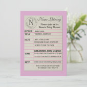 Invitation de rose de baby shower de carte de (Debout devant)
