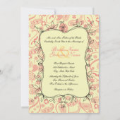 Invitation de rose de chèvrefeuille de vignes de (Dos)