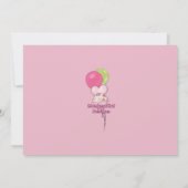 invitation de rose de petit gâteau de 1 an (Dos)