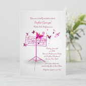 Invitation de rose de support de musique (Debout devant)