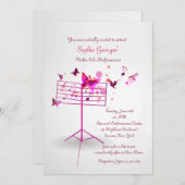 Invitation de rose de support de musique (Devant / Derrière)