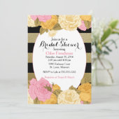 Invitation de Rose Parties scintillant pour bébé o (Debout devant)