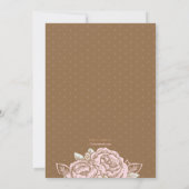 Invitation de roses de chou (Dos)