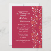 Invitation de roses d'escalade (Devant)