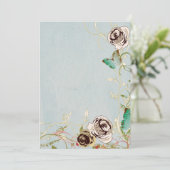 Invitation de roses et de papillons (Debout devant)