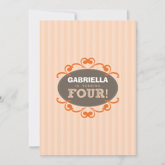 Invitation de rotation chic de fête d'anniversaire (Devant)