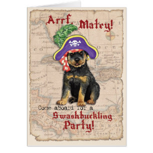 Invitation de Rottweiler Pirate