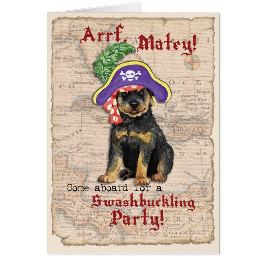 Invitation de Rottweiler Pirate (Devant)