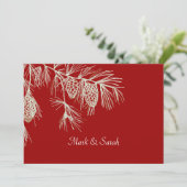 Invitation de rouge de branches de pin (Debout devant)