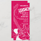 Invitation de rouge de guitare de roche (Devant / Derrière)