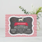 Invitation de rouge de poney d'invitation de (Debout devant)