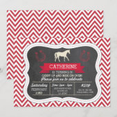 Invitation de rouge de poney d'invitation de (Devant / Derrière)