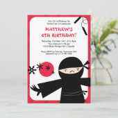 Invitation de rouge de puissance de Ninja (Debout devant)