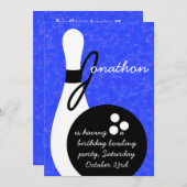 Invitation de roulement de fête d'anniversaire de (Devant / Derrière)