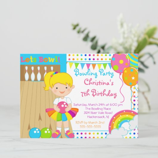 Invitation de roulement de fête d'anniversaire de (Debout devant)