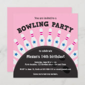 Invitation de roulement de partie de filles avec (Devant / Derrière)