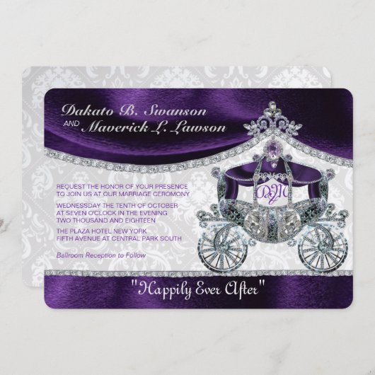 Invitation de Royal Fairytale (Devant / Derrière)