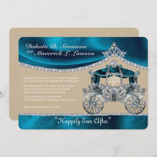 Invitation de Royal Fairytale (Devant / Derrière)