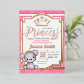 Invitation de Royal Princess Baby shower Foil (Debout devant)