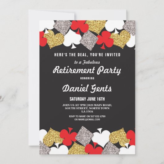 Invitation de Royale de casino de Las Vegas de (Devant)