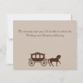 Invitation de RSVP de mariage Cheval et Carrosse (Dos)
