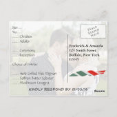 Invitation de RSVP de mariage sur le thème de Rome (Dos)